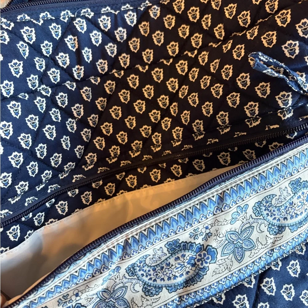 Block Print Pierre Deux Navy Diaper bag- vintage like new condition French
